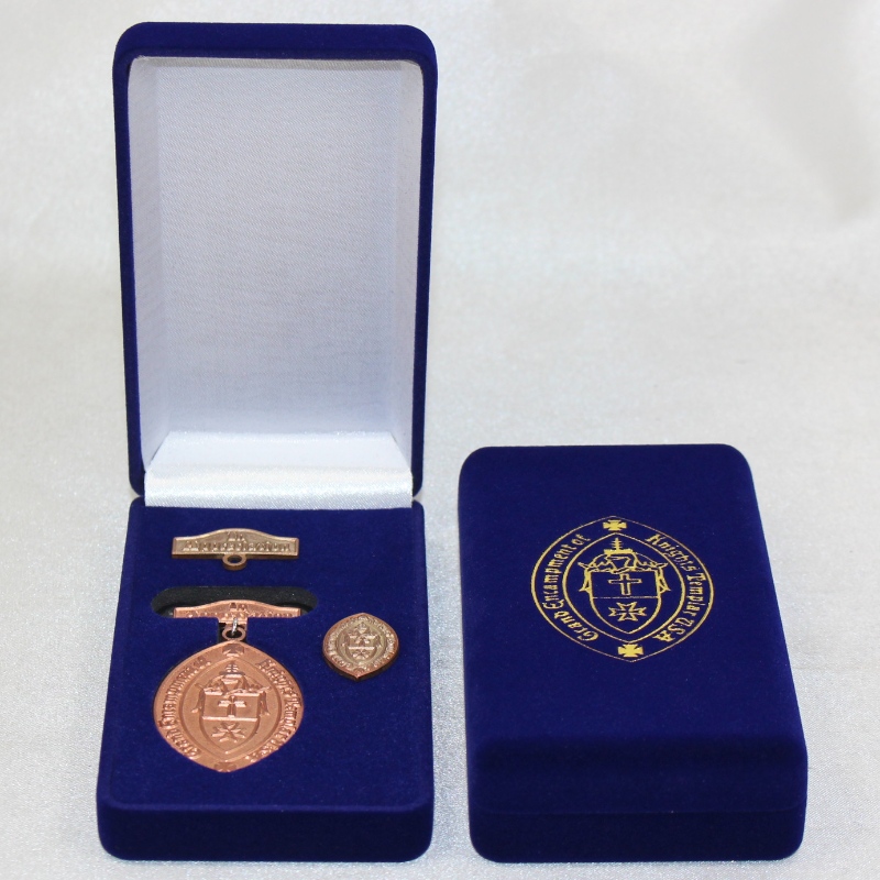 Item D-17L round shape Velvet Box for coin, necklace & badge, mm. 60*113*25, weights about 56g