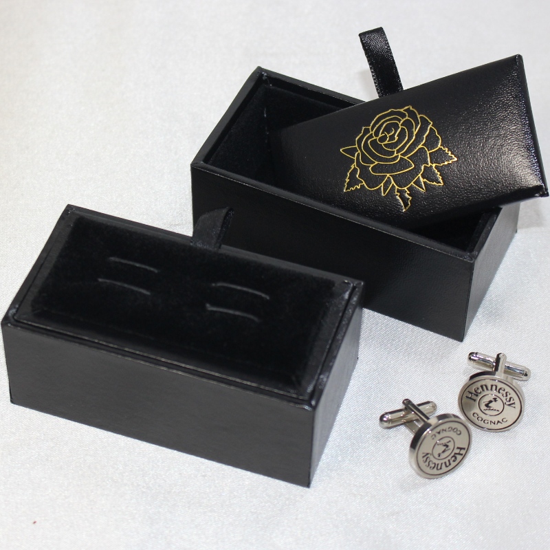 Item V-20 rectangle PU leather box for 60mm tie clip cufflinks, etc. mm. 85*45*36, weights about 55g